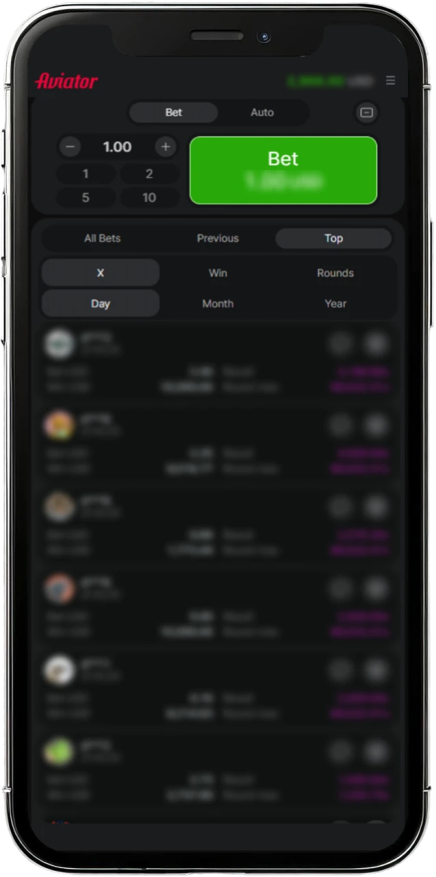 See the top players list and join the Aviator game to achieve high ranks.