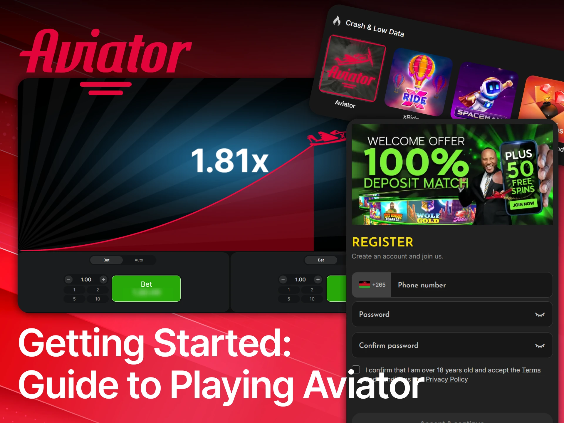 Follow the getting started: guide to playing Aviator and start flying now.