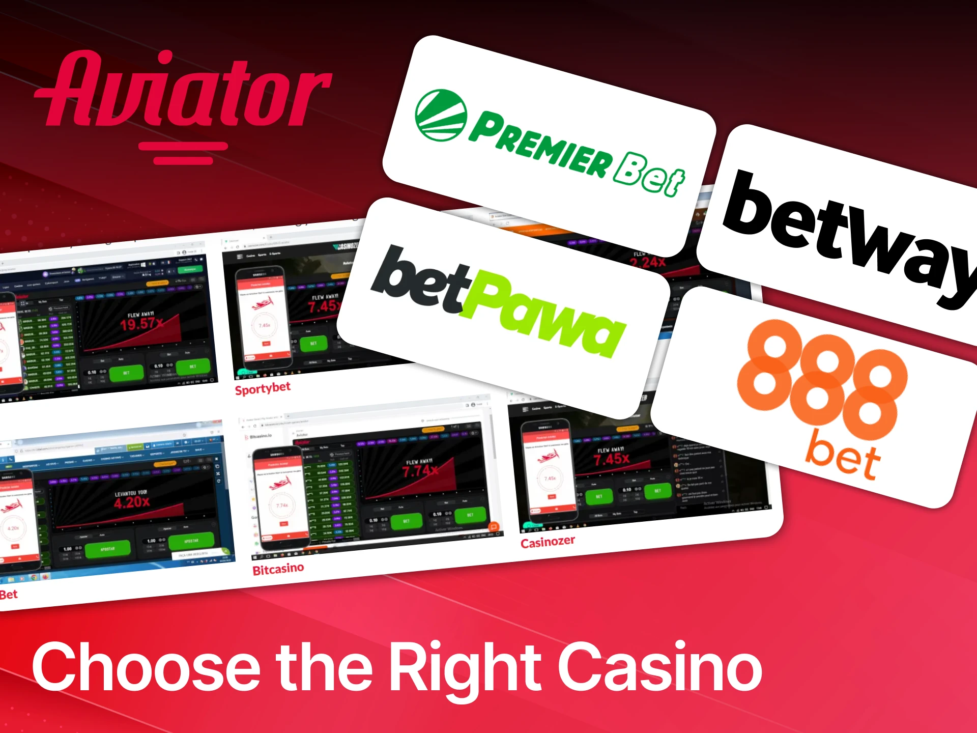 Choose the right casino from the list to use the Aviator predictor in Malawi.