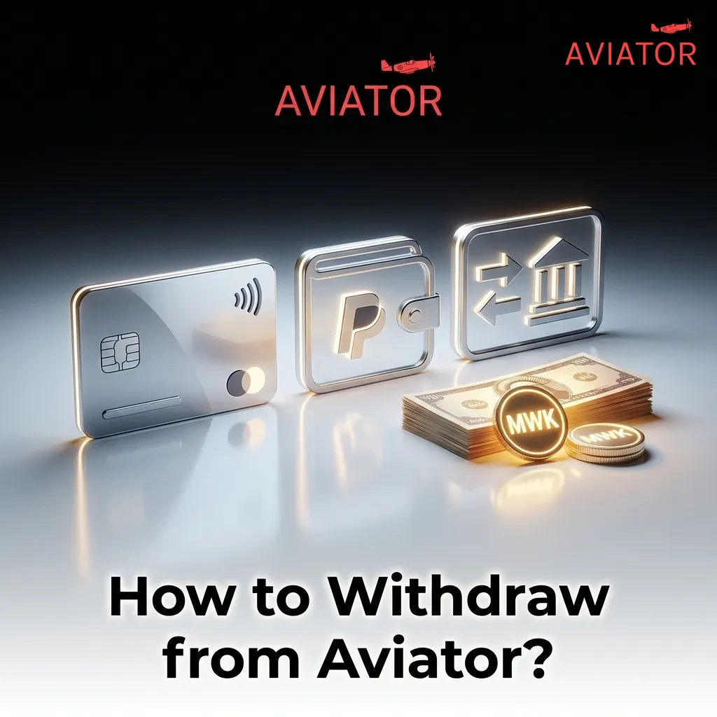 Step-by-step guide showing Aviator withdrawal process: menu selection, payment method choice, and verification steps.