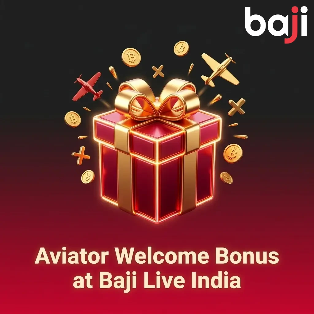 Baji Live Aviator welcome bonus 100% up to 1000 INR for new players on first deposit of 300 INR