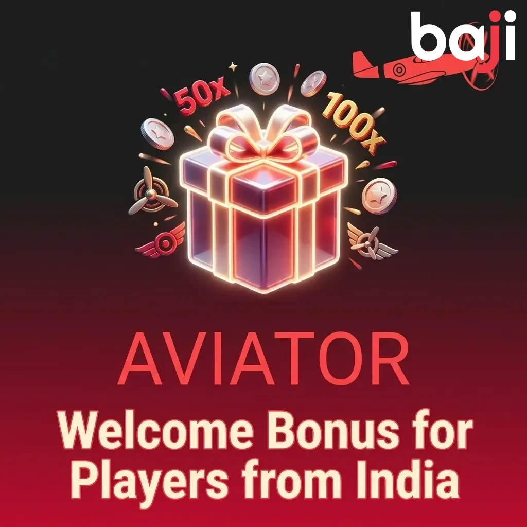 Baji Live Aviator welcome bonus 100% match up to 1000 INR for new Indian players with 15x wagering requirements