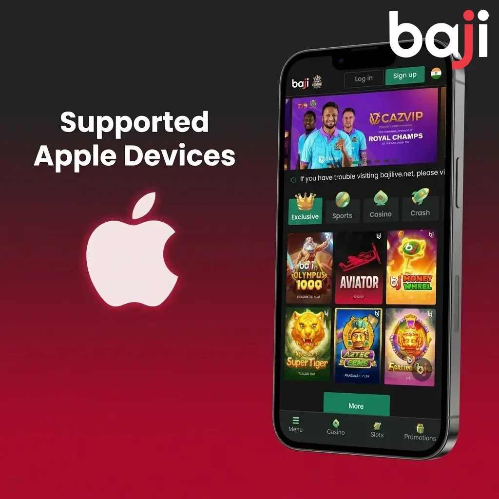 Apple devices including iPhones, iPads, and iPod Touch running iOS 12 or later supporting Baji Live PWA access