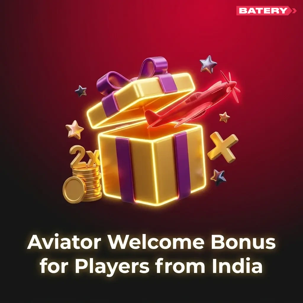 Batery welcome bonus for Indian players up to ₹1,50,000 plus 430 free spins for Aviator game