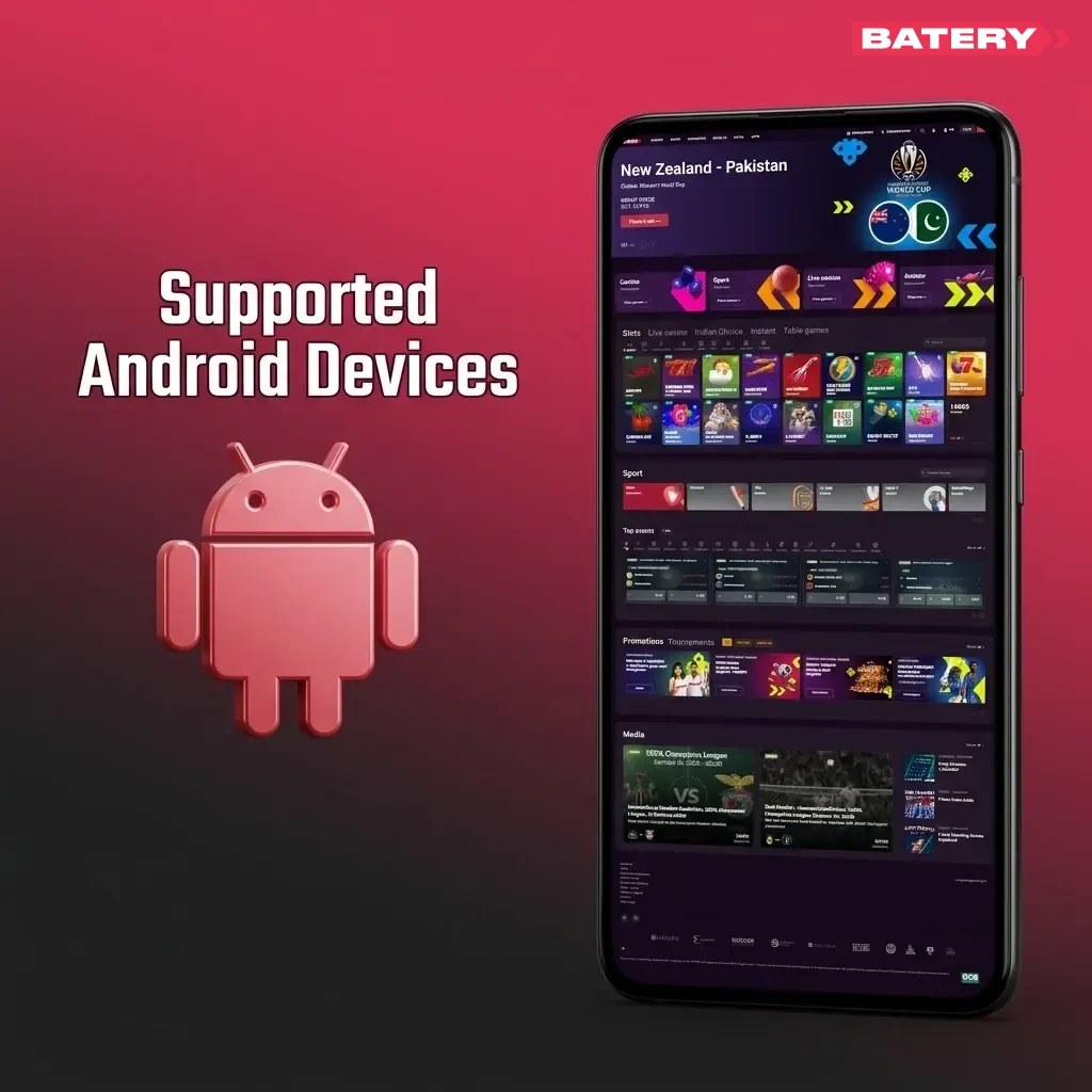 Batery Aviator app supported Android devices from budget to flagship, including Samsung, Redmi, OnePlus, and Google Pixel models