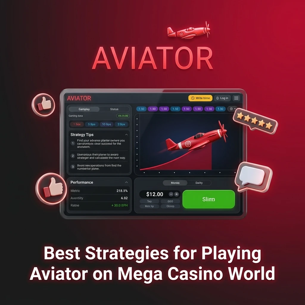 Aviator game strategies on Mega Casino World including low multiplier cashout and two-bet split tips