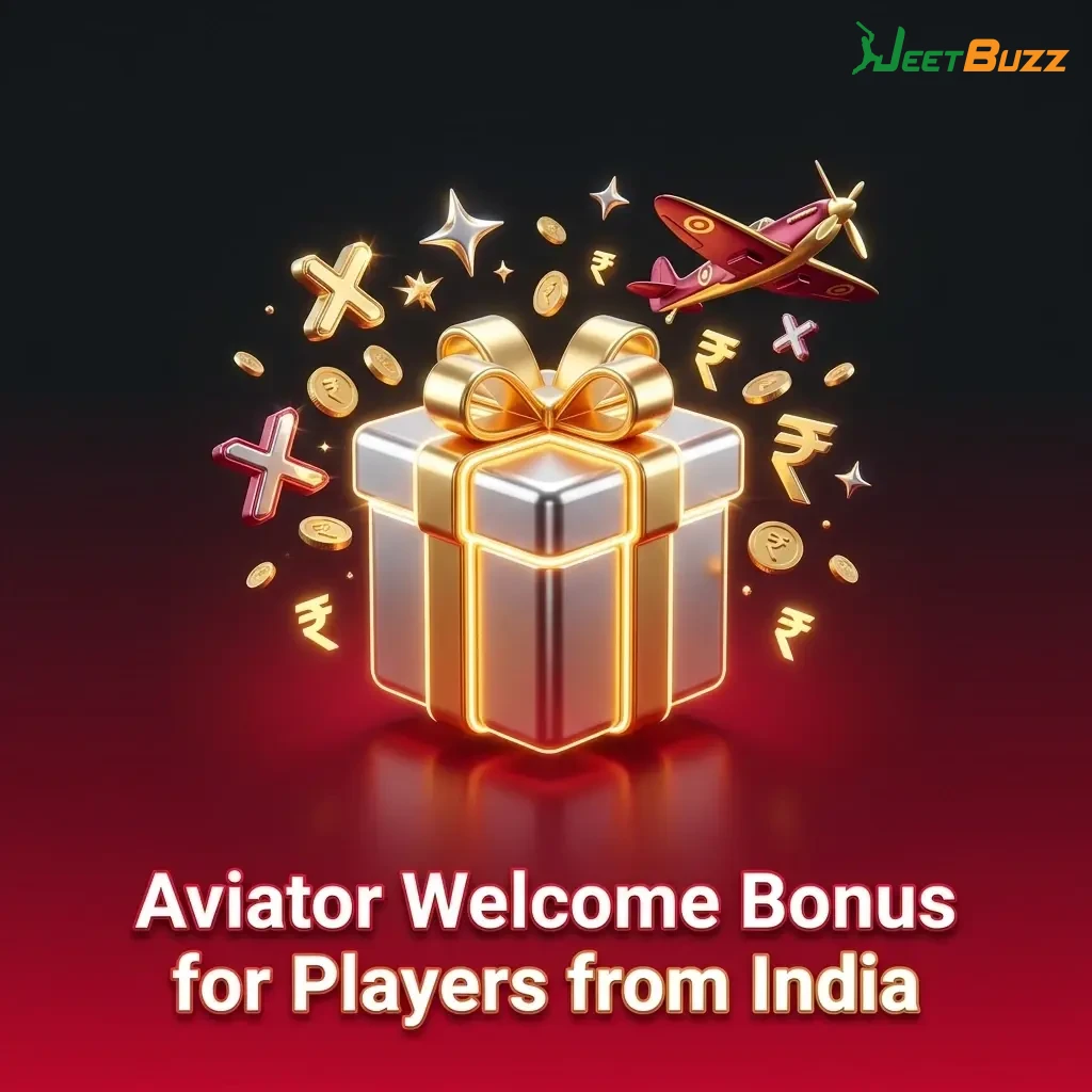 Jeetbuzz Aviator welcome bonus 100% match on first deposit from INR 500 for new players in India