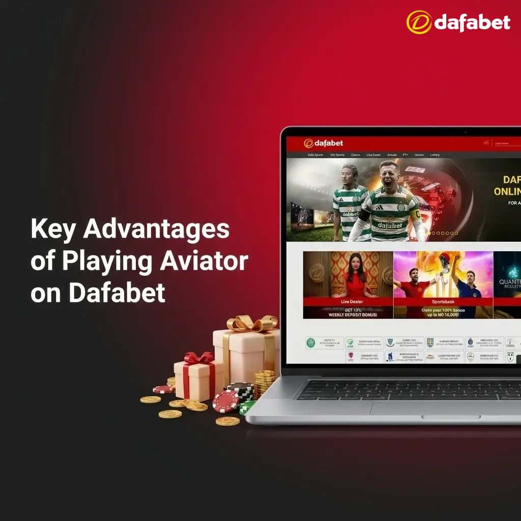 Key advantages of playing Aviator on Dafabet including 97% RTP, auto cash-out, INR support, and low 10 INR minimum bets