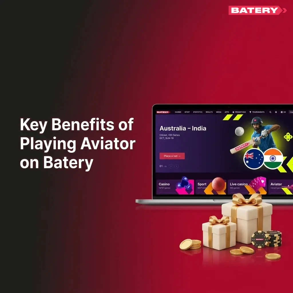 Key benefits of playing Aviator on Batery including 97% RTP, auto cashout, dual bet mode, and provably fair system