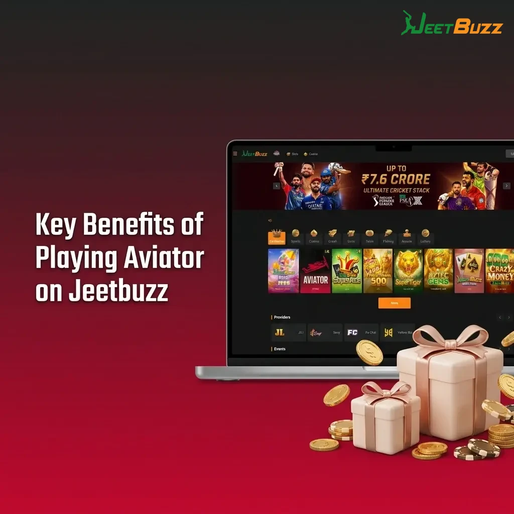 Key benefits of playing Aviator on Jeetbuzz including 97% RTP, auto cashout, INR support, and 24/7 live chat