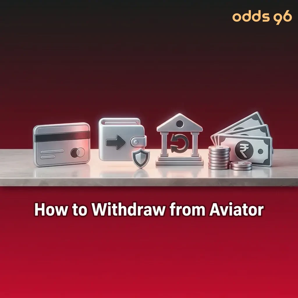 Aviator withdrawal steps on Odds96 app showing KYC verification, UPI payment selection, and cashout confirmation process