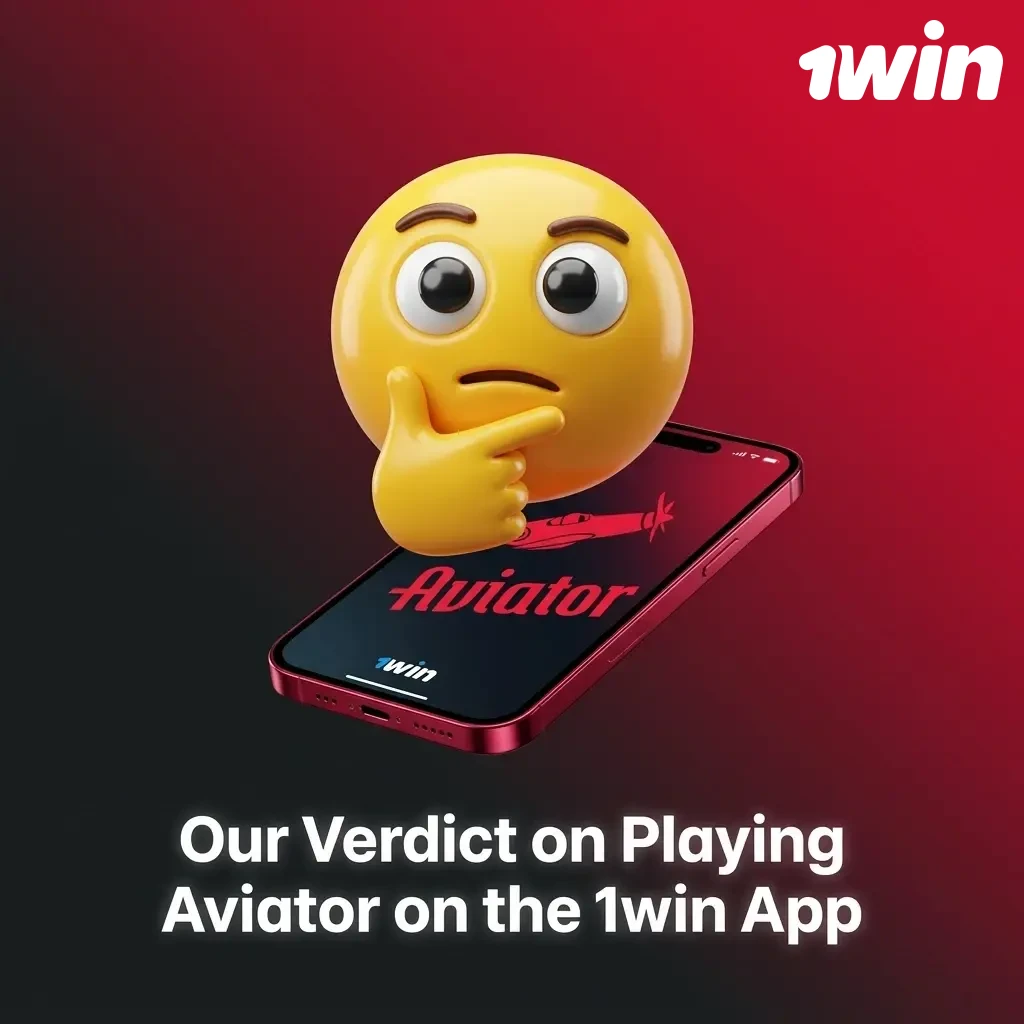 1win app showing Aviator game with 97% RTP, welcome bonus details, and mobile compatibility for Android and iOS in India