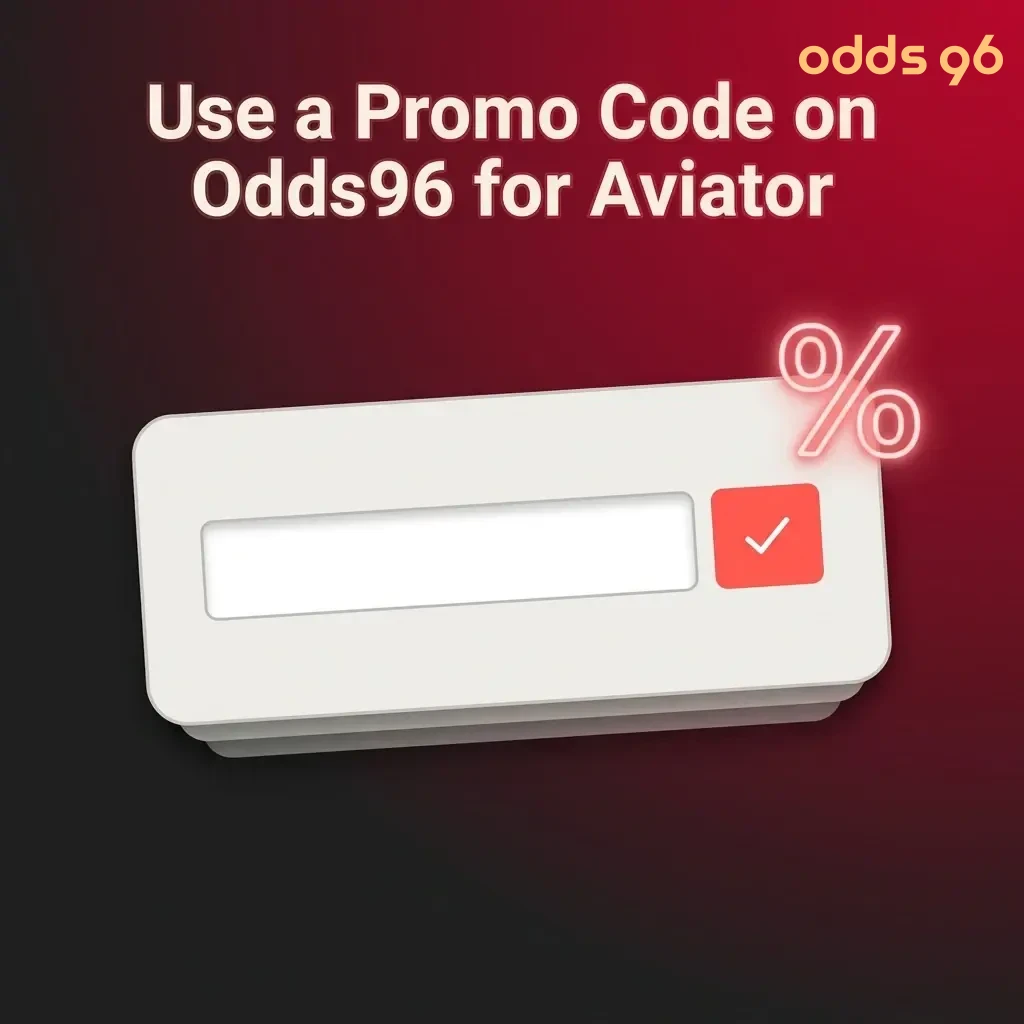 Odds96 promo code entry field for Aviator bonus during registration or account dashboard promotions section